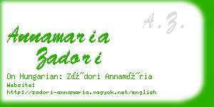 annamaria zadori business card